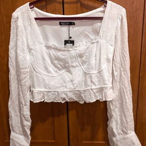 White "Peasant" Style Blouse